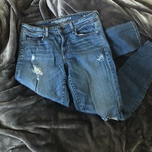 American Eagle Distressed Super Skinny Jeans